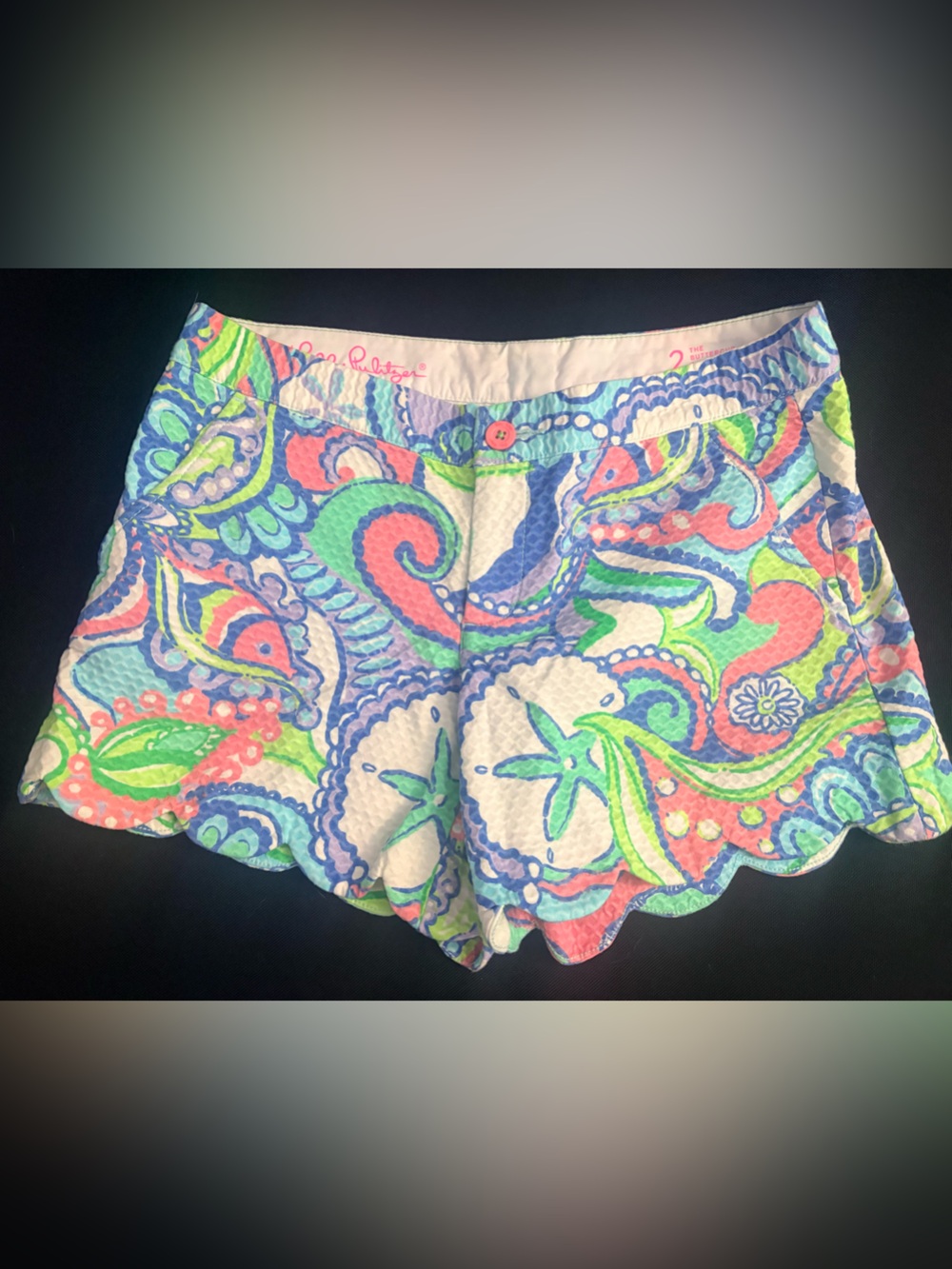 Lilly Pulitzer Multicolor Scallop Hem Printed Skort
